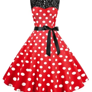 Robe Rockabilly Rouge Et Noir