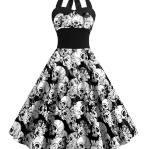 Robe Rockabilly Tête De Mort