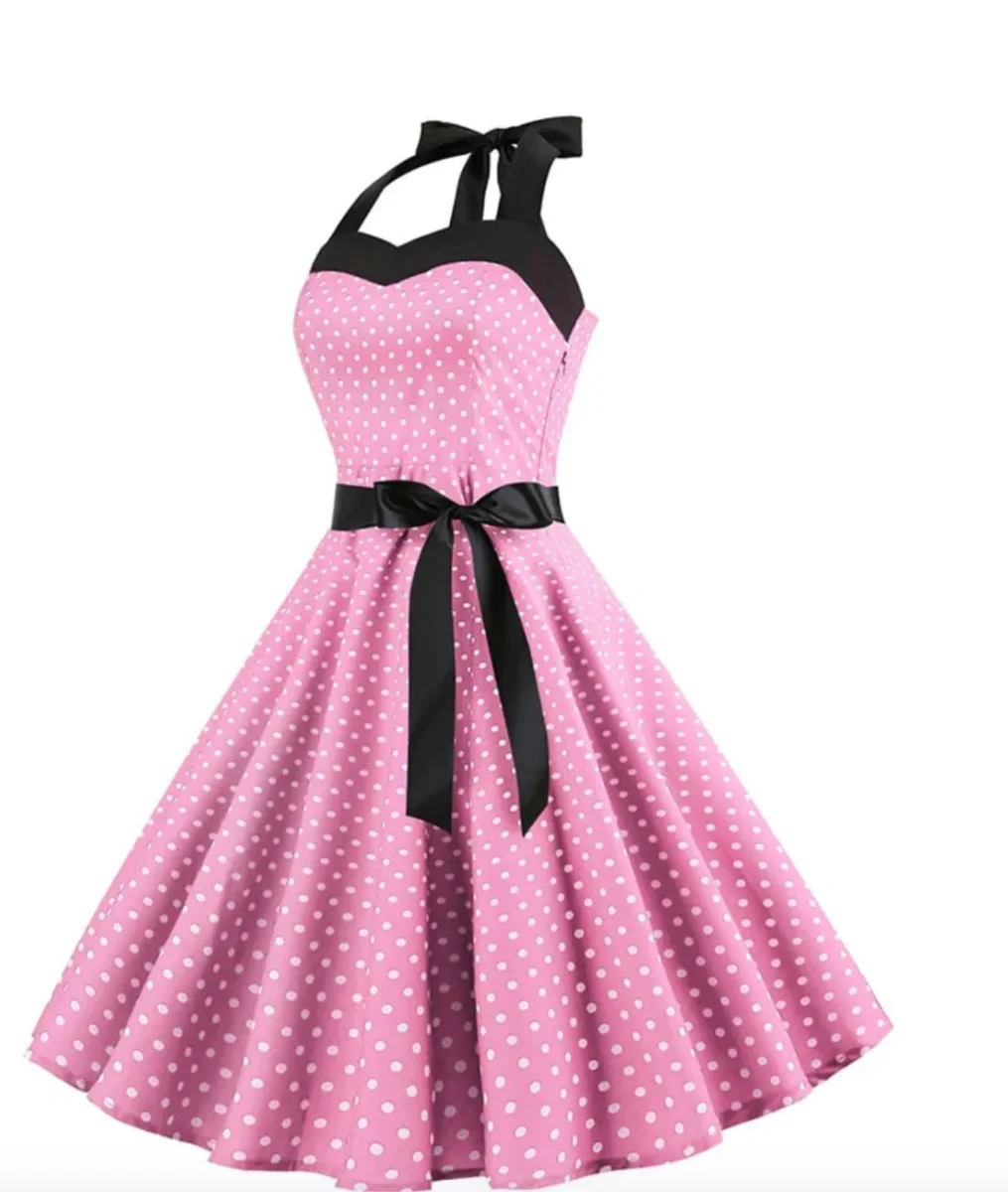 Robe Rose Année 50 – Image 3