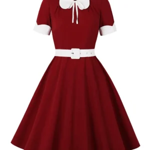 Robe Rouge Et Blanc Année 50