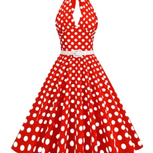 Robe Rouge Femme Année 50