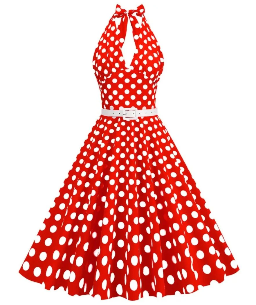 Robe Rouge Femme Année 50