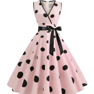 Robe Sans Manche Année 50