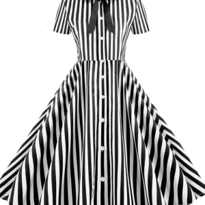 Robe Style Année 50 Bouton