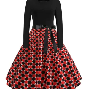 Robe Vintage à Pois Année 50 Grande Taille