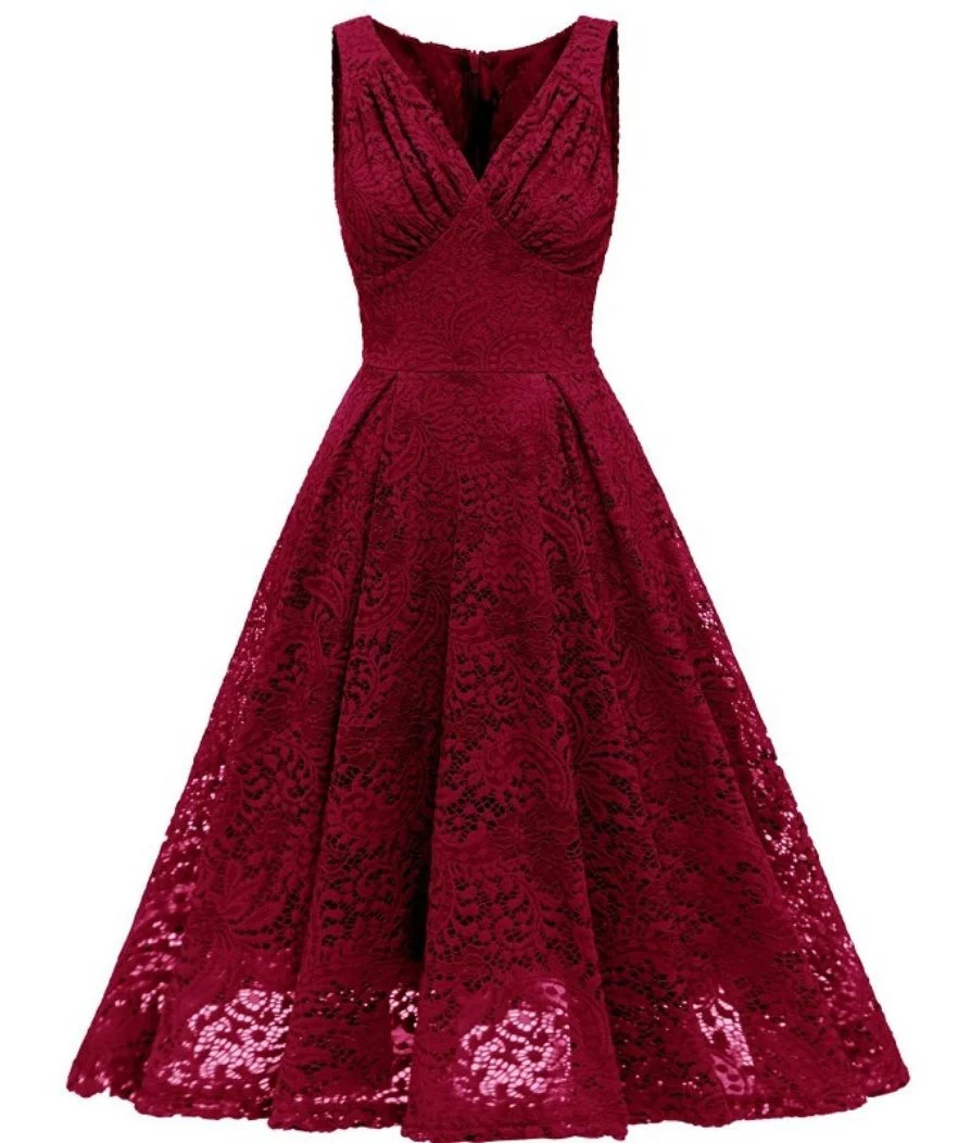 Robe Vintage Année 50 Dentelle – Image 2