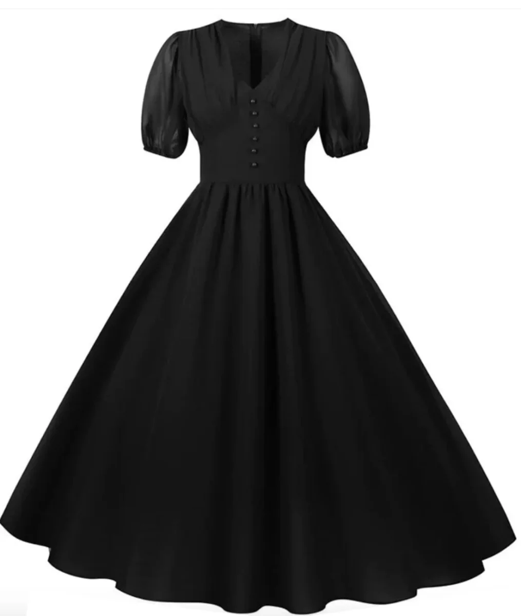 Robe Vintage Année 50 Noire