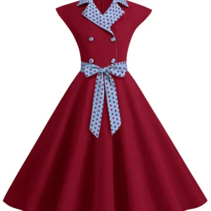 Robe Vintage Année 50 Rouge