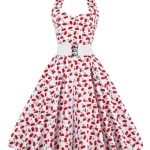 Robe Vintage Année 60 Cerise