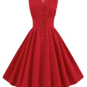 Robe Vintage Année 60 Rouge