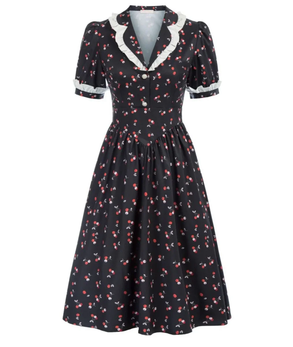 Robe Vintage Années 40 Sexy – Image 2