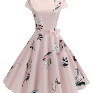 Robe Vintage Années 60 Rose