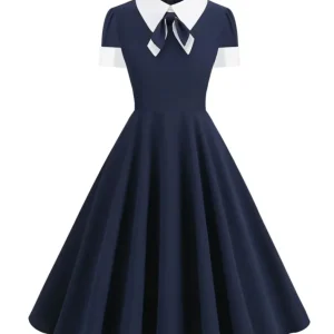 Robe Vintage Grande Taille Année 50 Bleu
