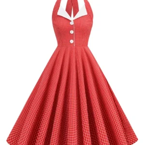 Robe Vintage Grande Taille Année 50 Rouge