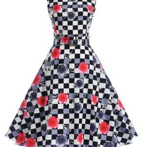 Robe Vintage Pin Up Damier
