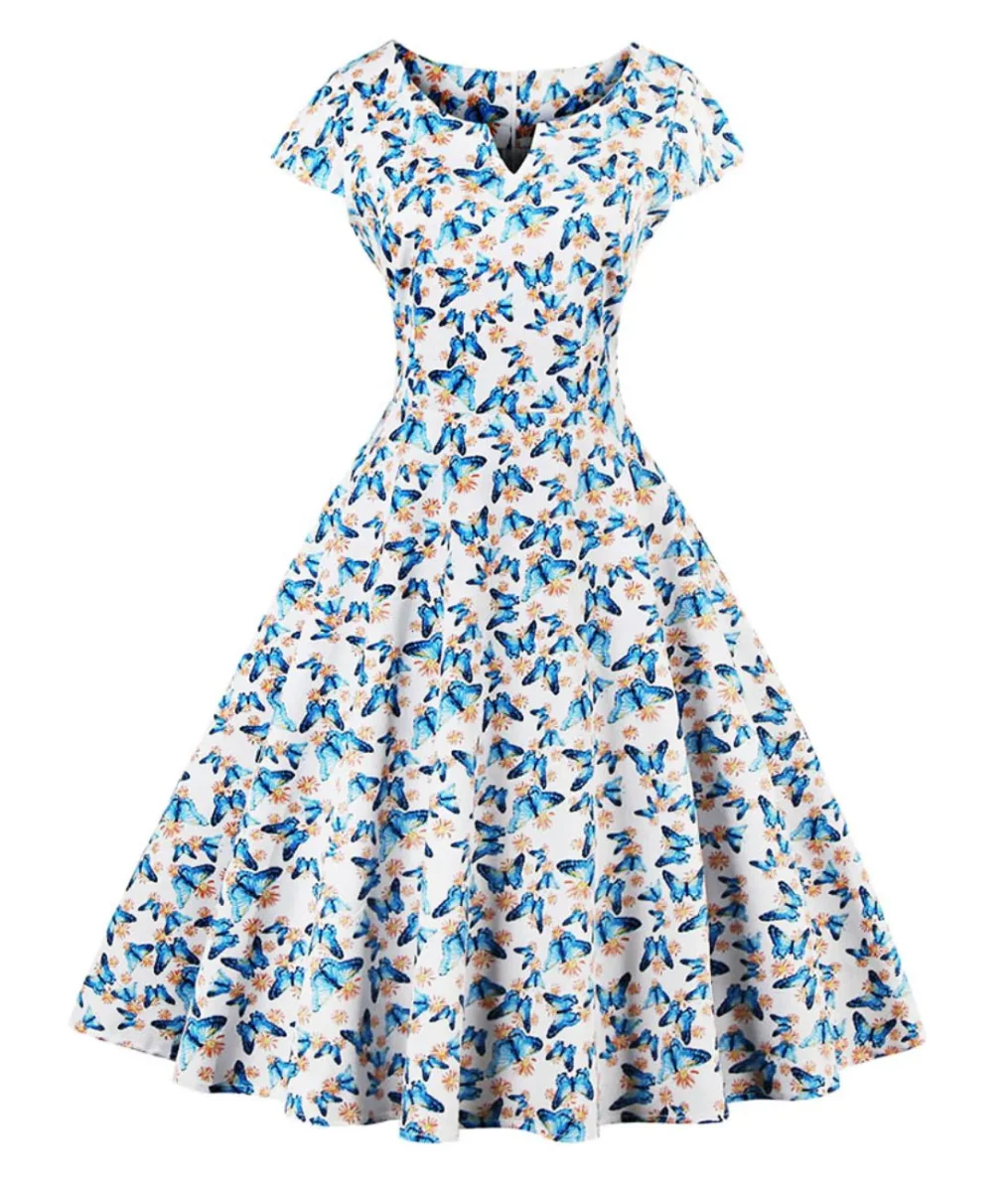 Robe Vintage Pin Up Papillon