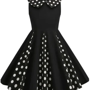 Robe Vintage Pin Up Quadrillée Noir