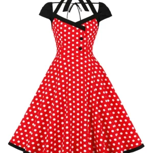 Robe Vintage Pin Up Rouge Pois