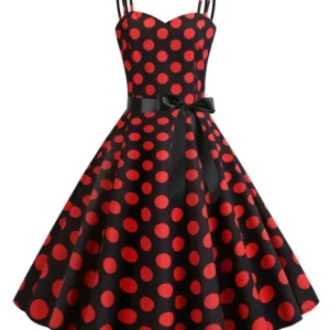 Robe Vintage Rockabilly Rouge et Noire