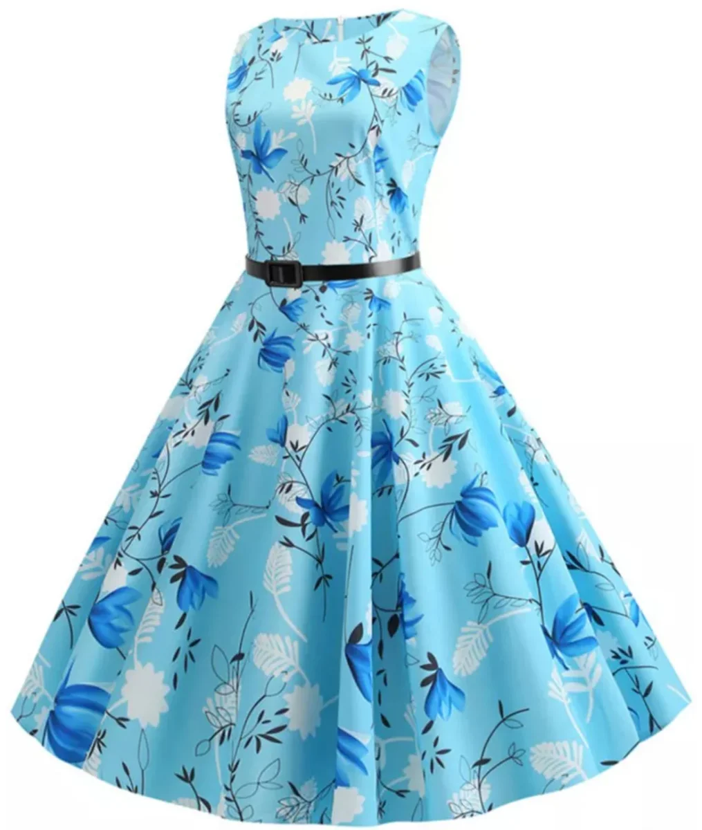 Robe Vintage Sans Manche Rockabilly – Image 3