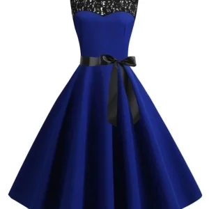 Robes Des Années 60 Bleu Marine